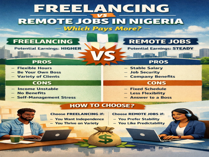 Freelancing vs Remote Jobs: Which Pays More in Nigeria?
