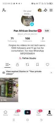 Follow pan African doctor on TikTok