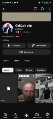 YouTube channel subscription