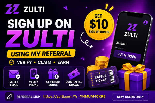 Create a New Zulti Account Using My Referral