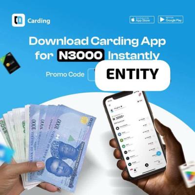 Download Carding and register Using the Invite Code ( ENTITY )