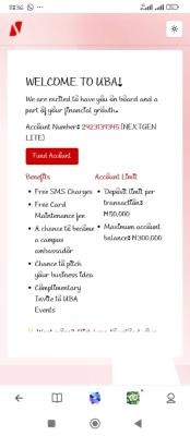 UBA account SIGN UP with referral code ECH001 and COMPLETE KYC.