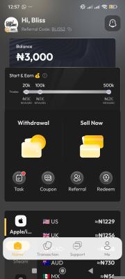 Download Cardcosmic giftcard app and sign up with this referral code NEVER2