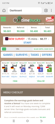 Time bucks signup