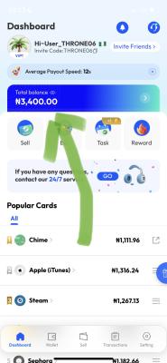 Download Cardsale App,Register With My PromoCode(THRONE06)