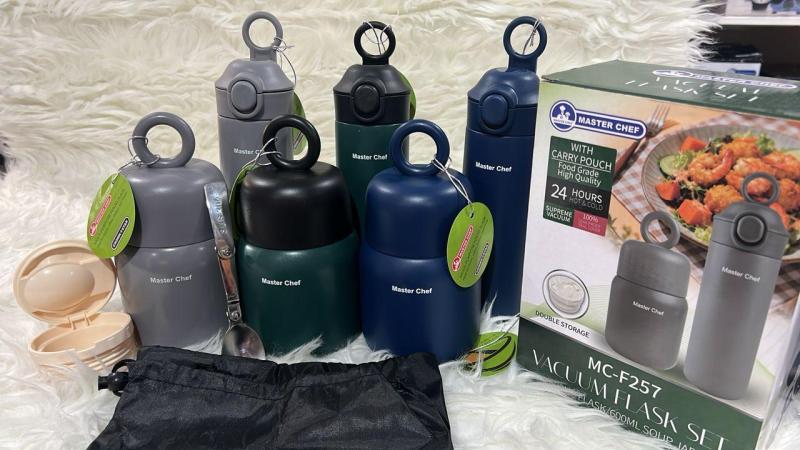 Food flask, kitchen utensils and party souvenirs